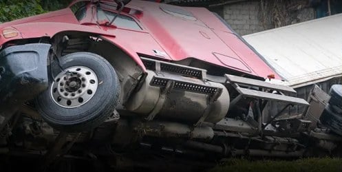 Commercial truck collision