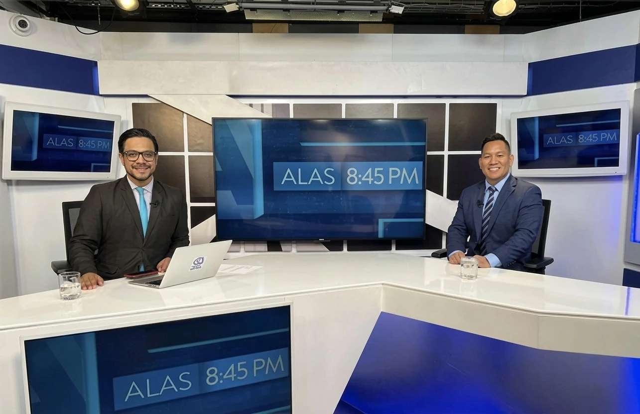 Oscar A. Ischiu appearing on a television news program