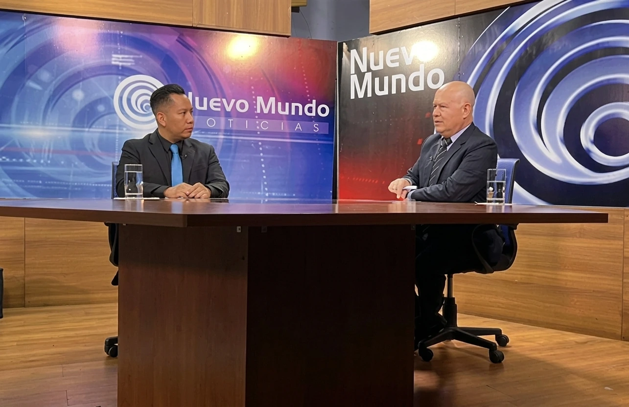 Oscar A. Ischiu speaking on television