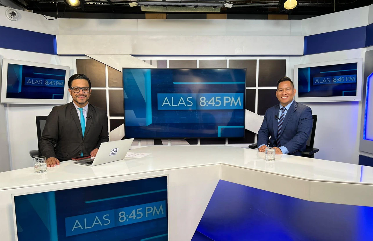 Oscar A. Ischiu appearing on a television news program