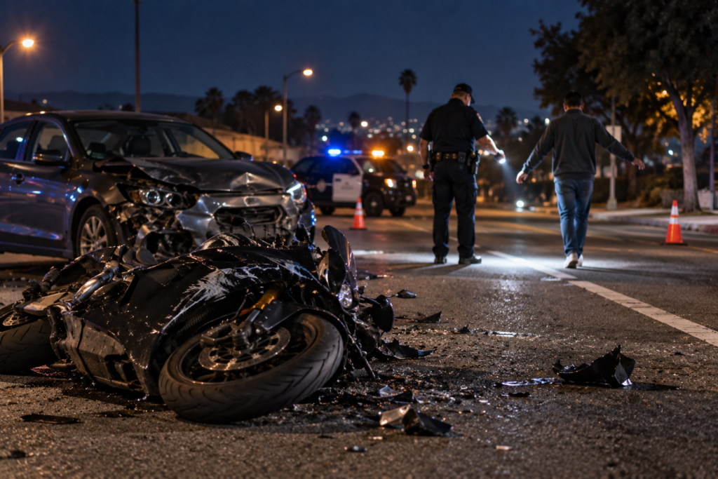 Motorcycle Injury by Drunk Driver